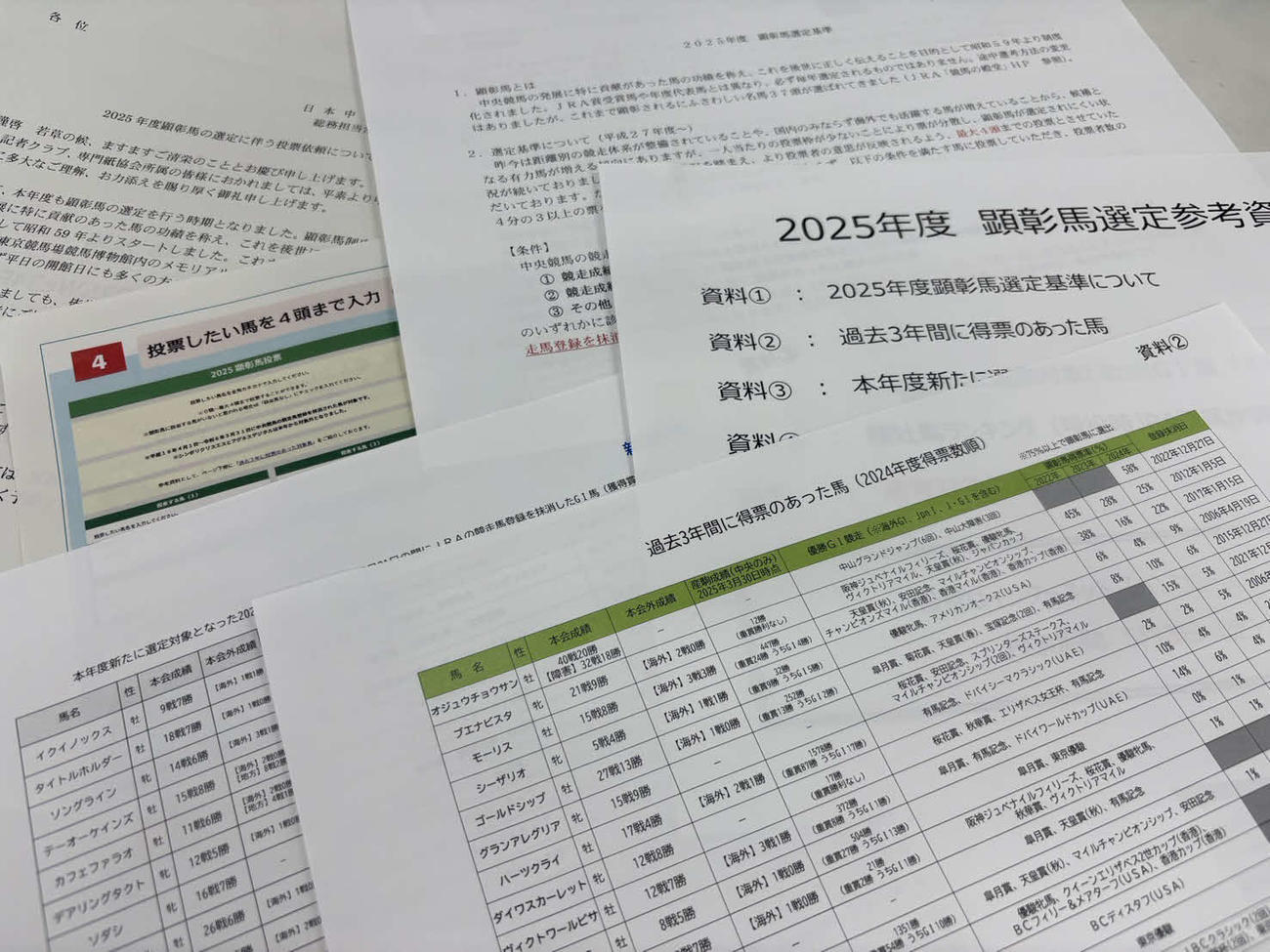 顕彰馬選定参考資料