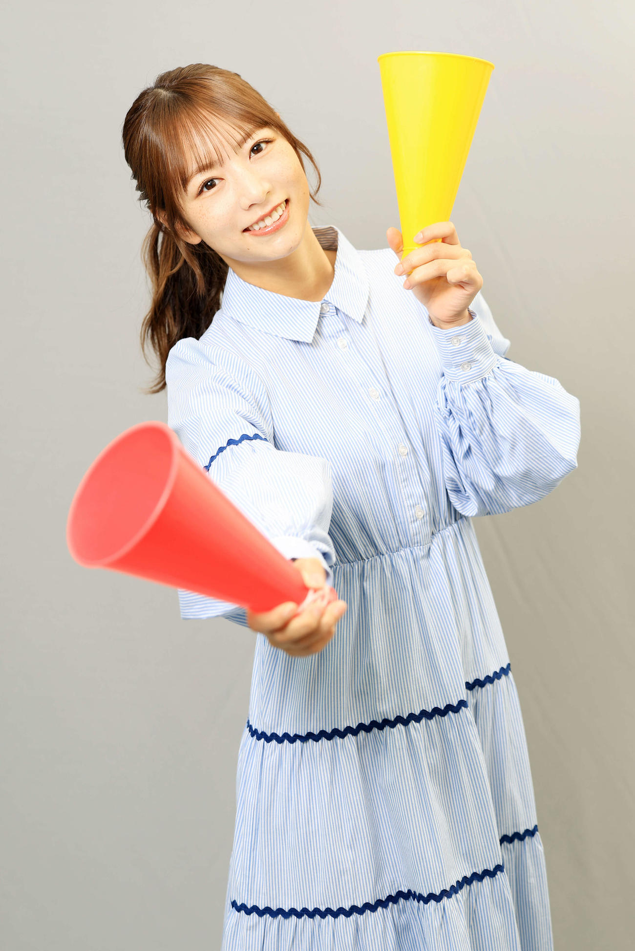 さわやかな笑顔でズバリ予想した北野日奈子（撮影・浅見桂子）