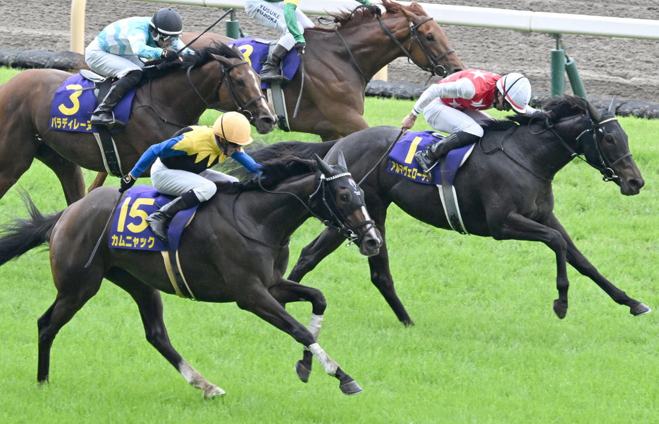 オークス2着に敗れたアルマヴェローチェ（右）（撮影・千葉一成）