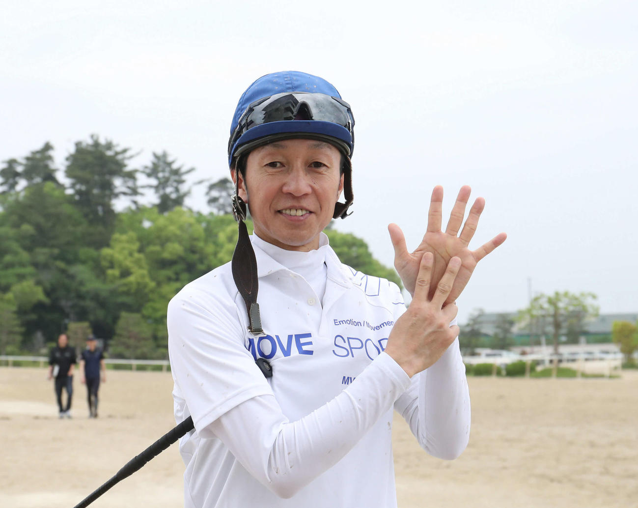 サトノシャイニングと日本ダービー7勝目に挑む武豊騎手（撮影・白石智彦）
