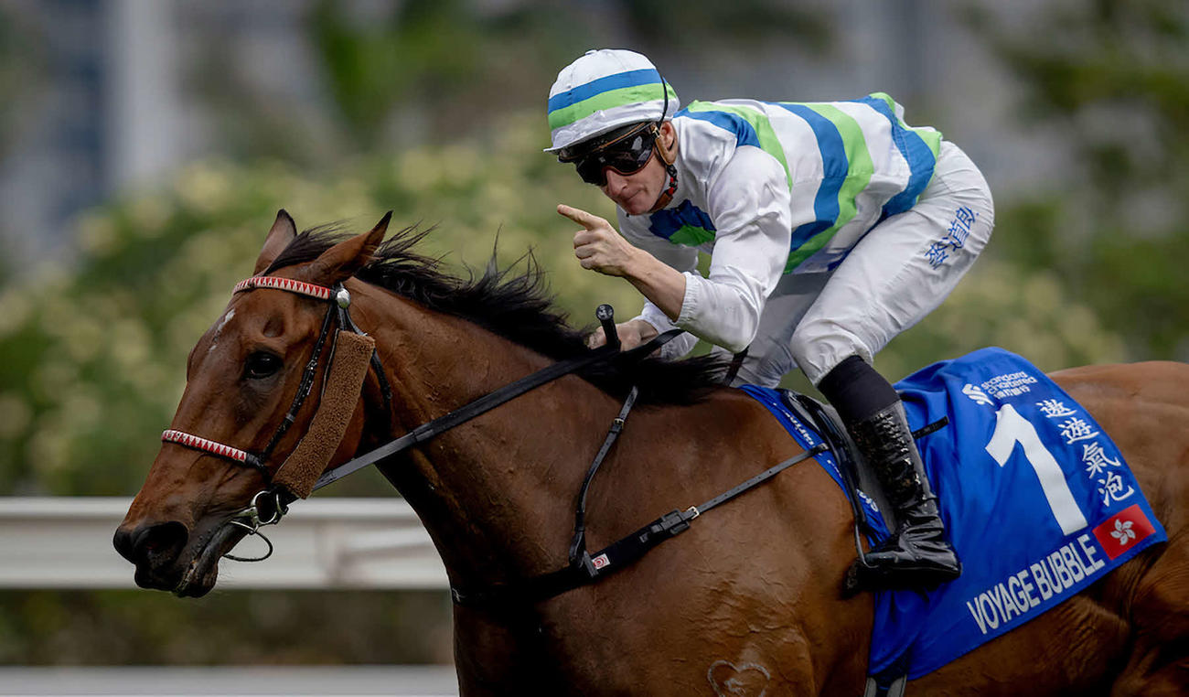 チャンピオンズ＆チャターCを制したヴォイッジバブル（C）The Hong Kong Jockey Club