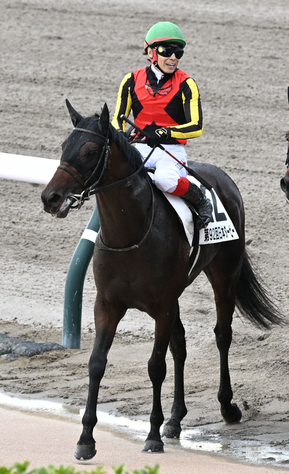 日本ダービーで12着のカラマティアノスと池添騎手（撮影・千葉一成）