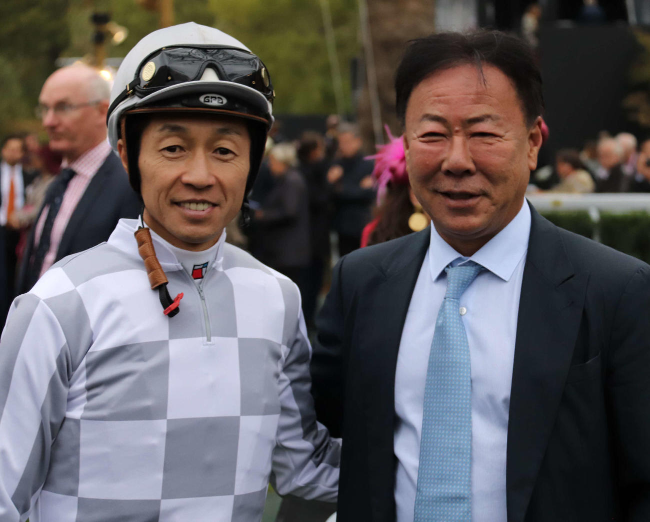 武豊騎手とキーファーズの松島正昭代表