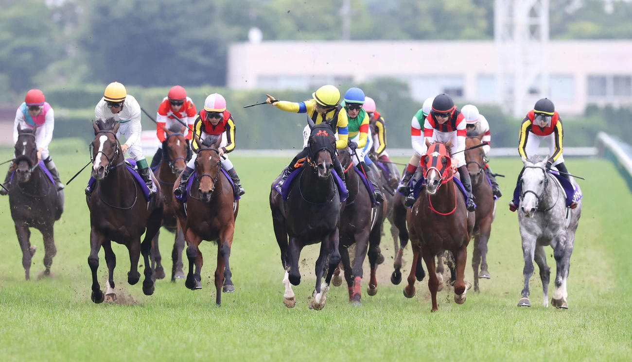 ジャンタルマンタル（中央）が制した安田記念（撮影・丹羽敏通）