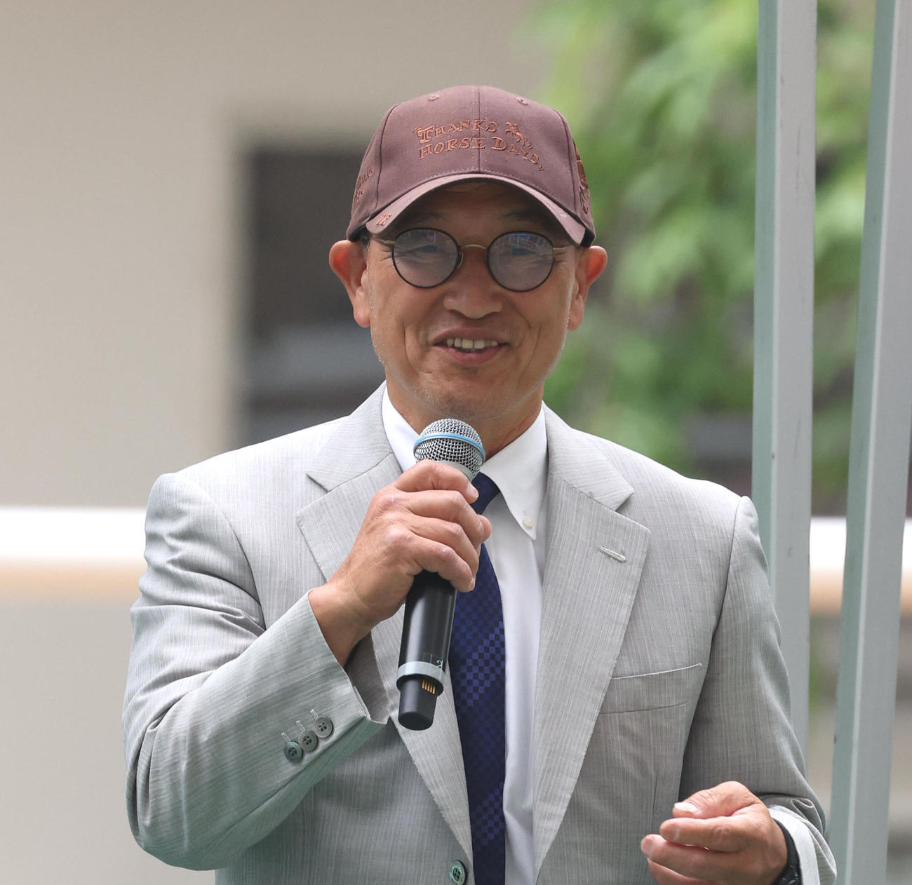 サンクスホースデイズのトークショーに参加する角居勝彦元調教師（撮影・白石智彦）
