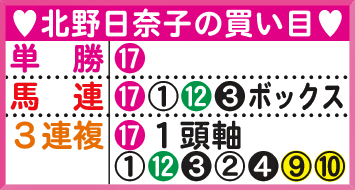 北野日奈子の買い目