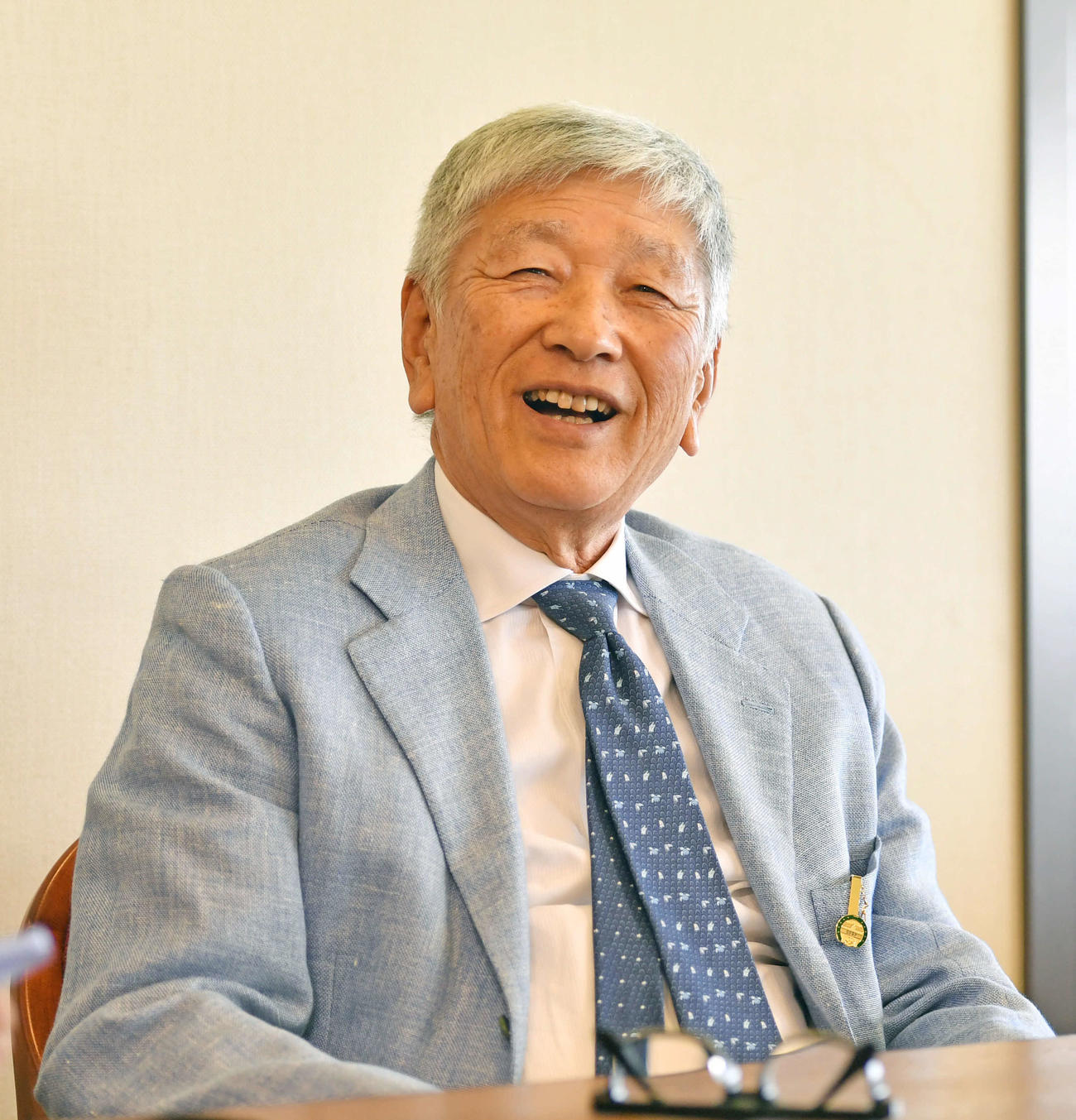 社台ファーム吉田照哉代表（2023年4月29日撮影）
