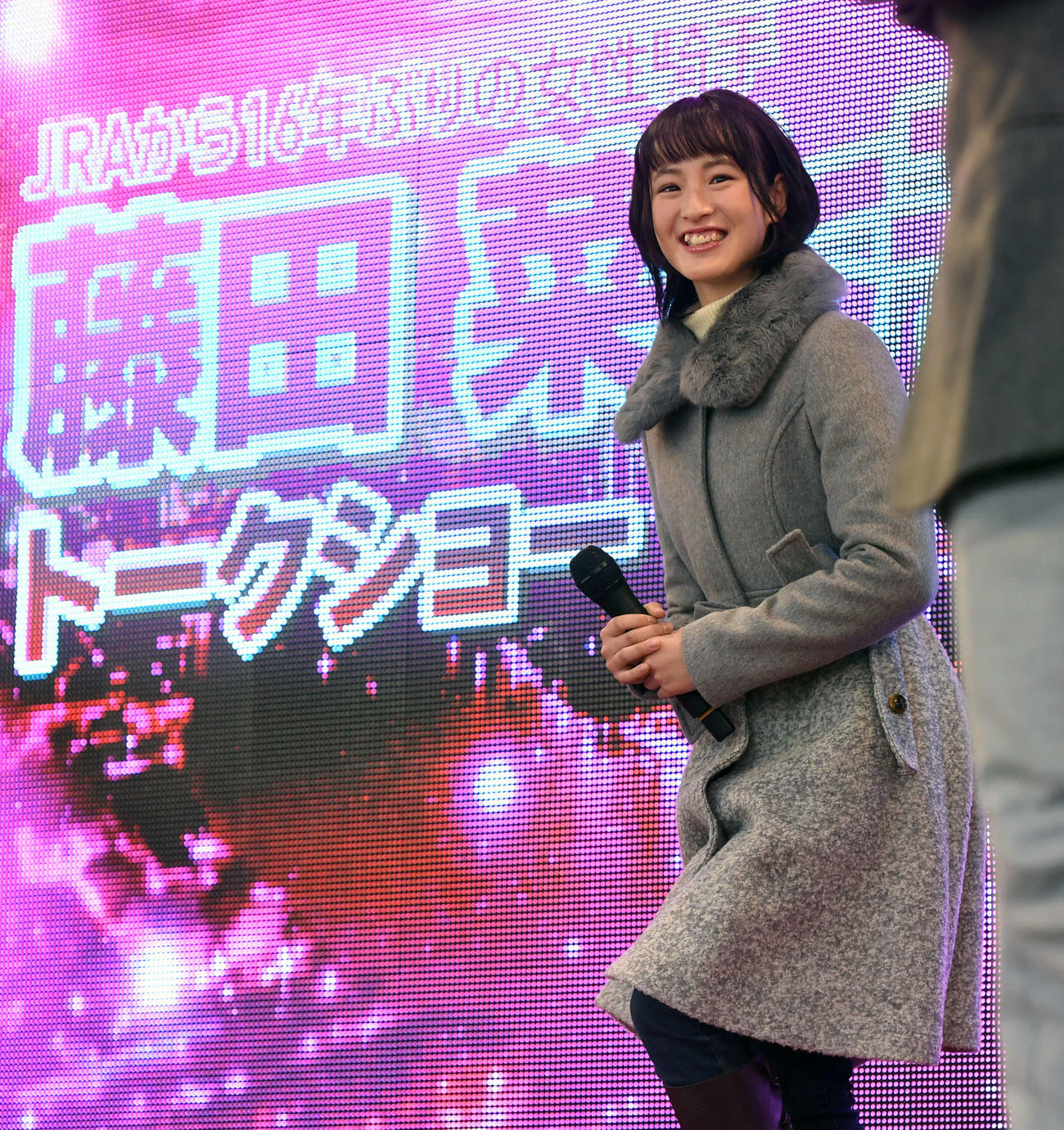 16年12月28日、平和島でトークショーを行った藤田菜七子