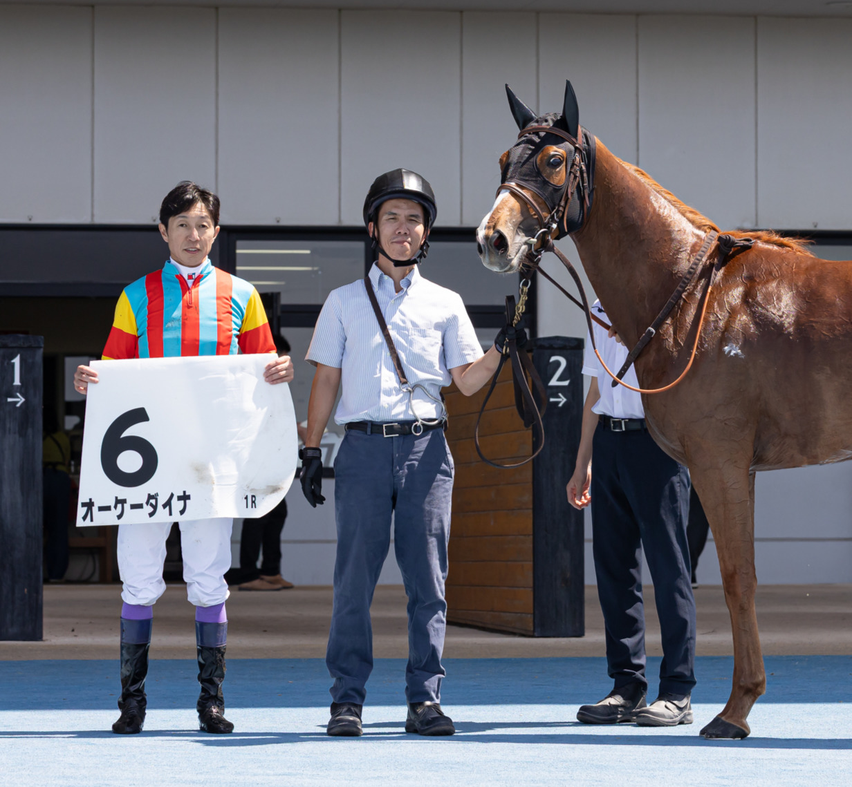 28日函館1Rの3歳未勝利戦をオーケーダイナで制した武豊騎手