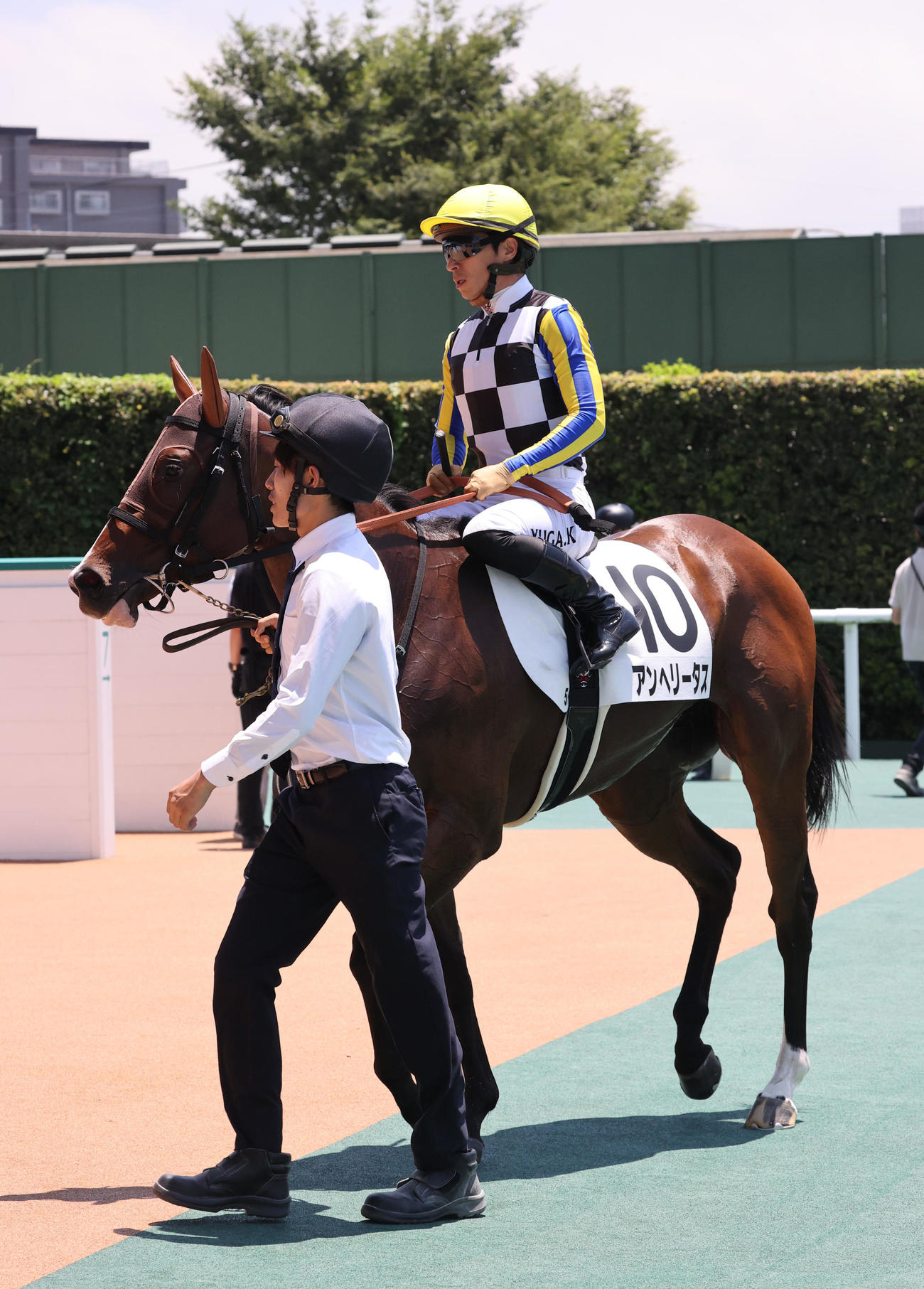 小倉5R、2歳新馬戦を制したアンヘリータスと川田騎手（撮影・梅根麻紀）