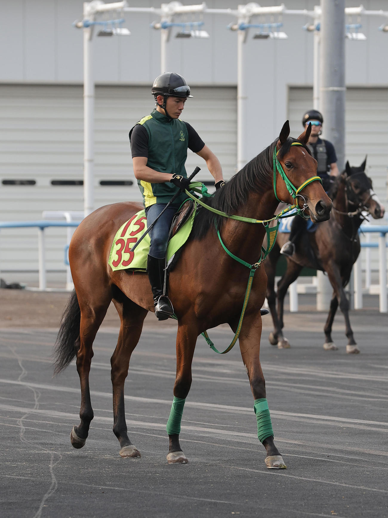 函館競馬場で調整するヴンダーバール