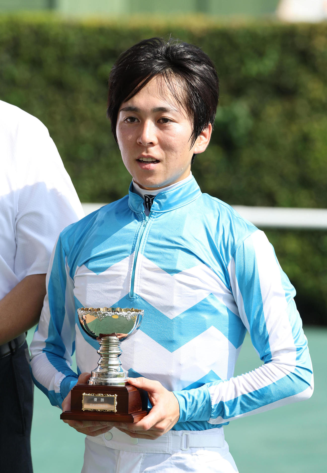 マレーシアCに勝利した小崎騎手（撮影・白石智彦）