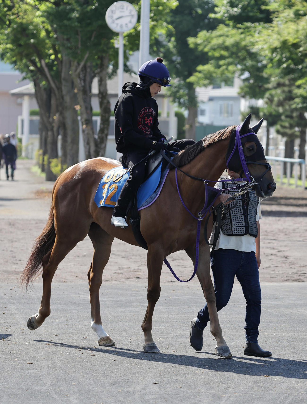 函館競馬場で調整するウインシュクラン