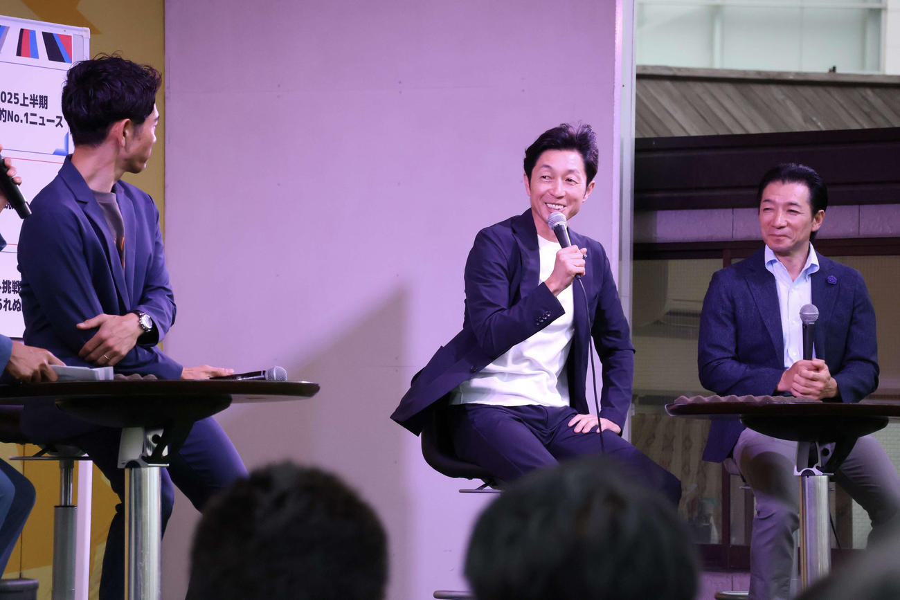 大井競馬場のトークイベントに参加した武豊騎手、戸崎騎手、内田騎手