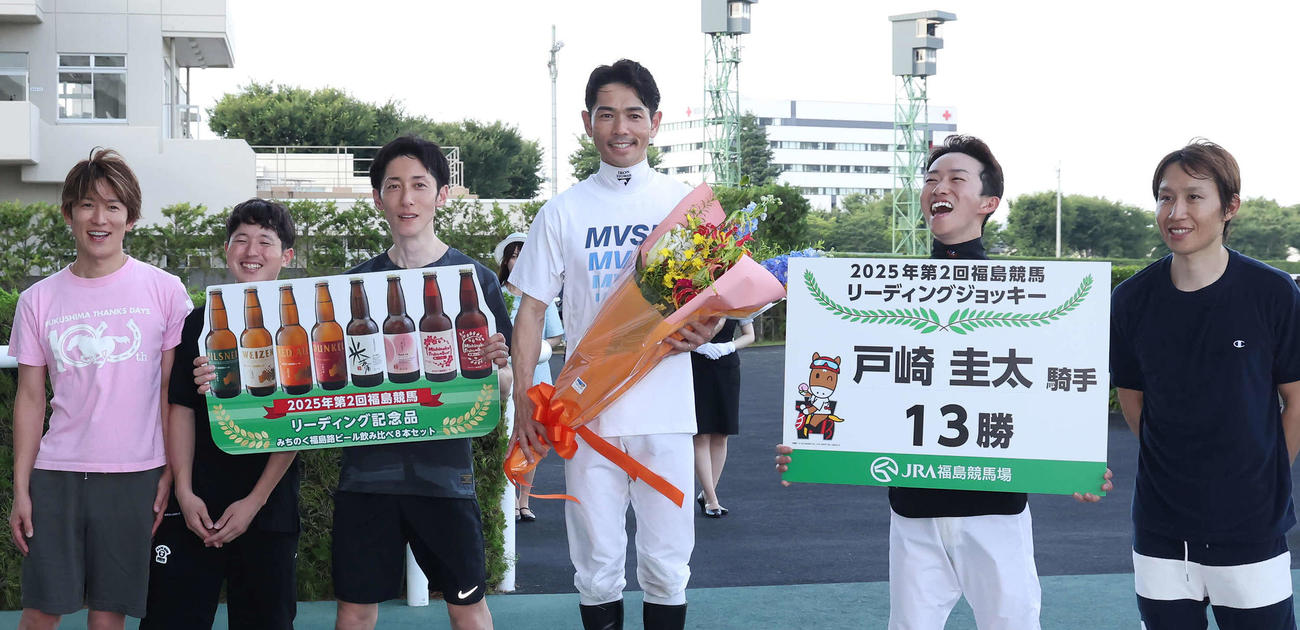 5年連続で夏の福島リーディングジョッキーを獲得した戸崎騎手（撮影・丹羽敏通）