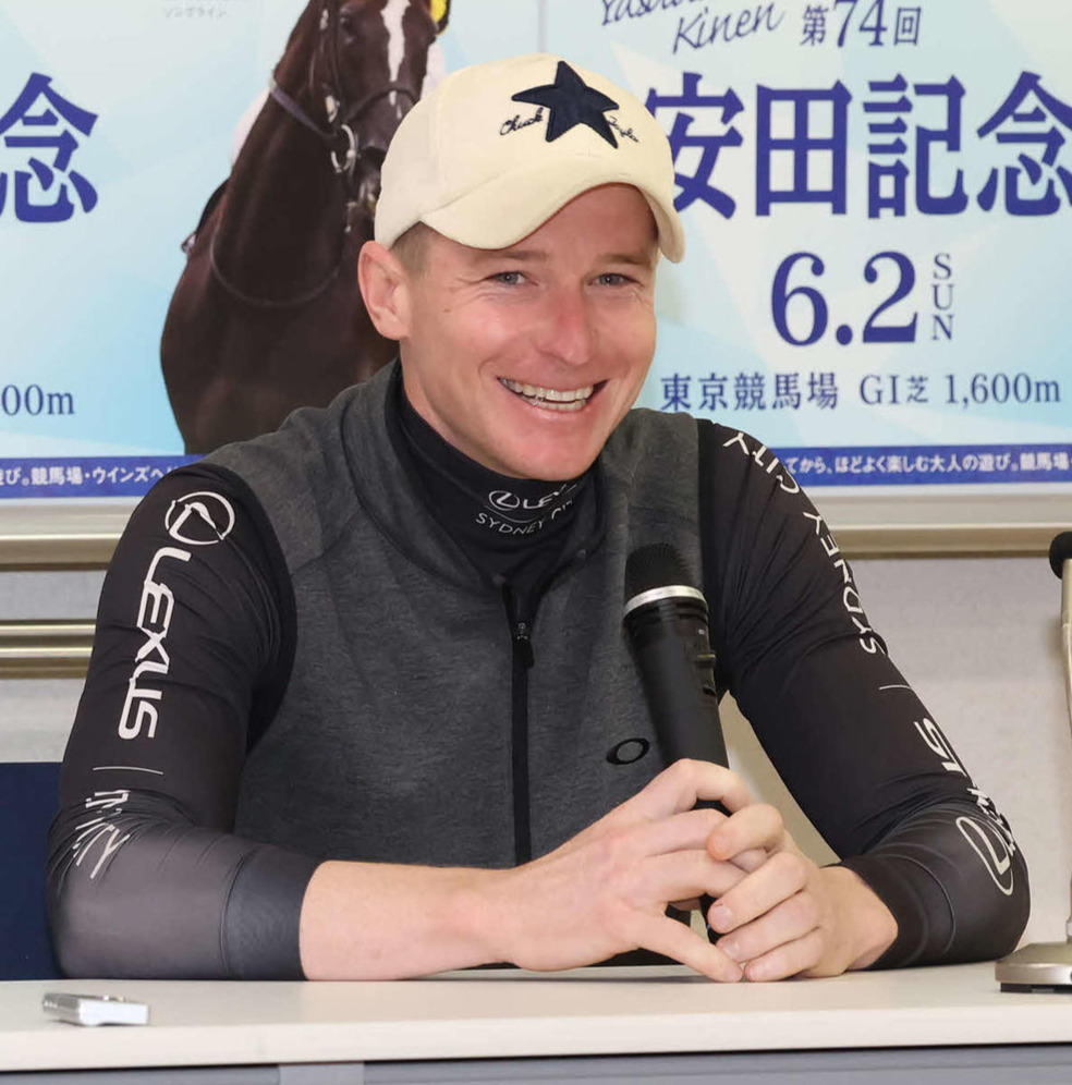 ジェームズ・マクドナルド騎手（2024年5月28日撮影）