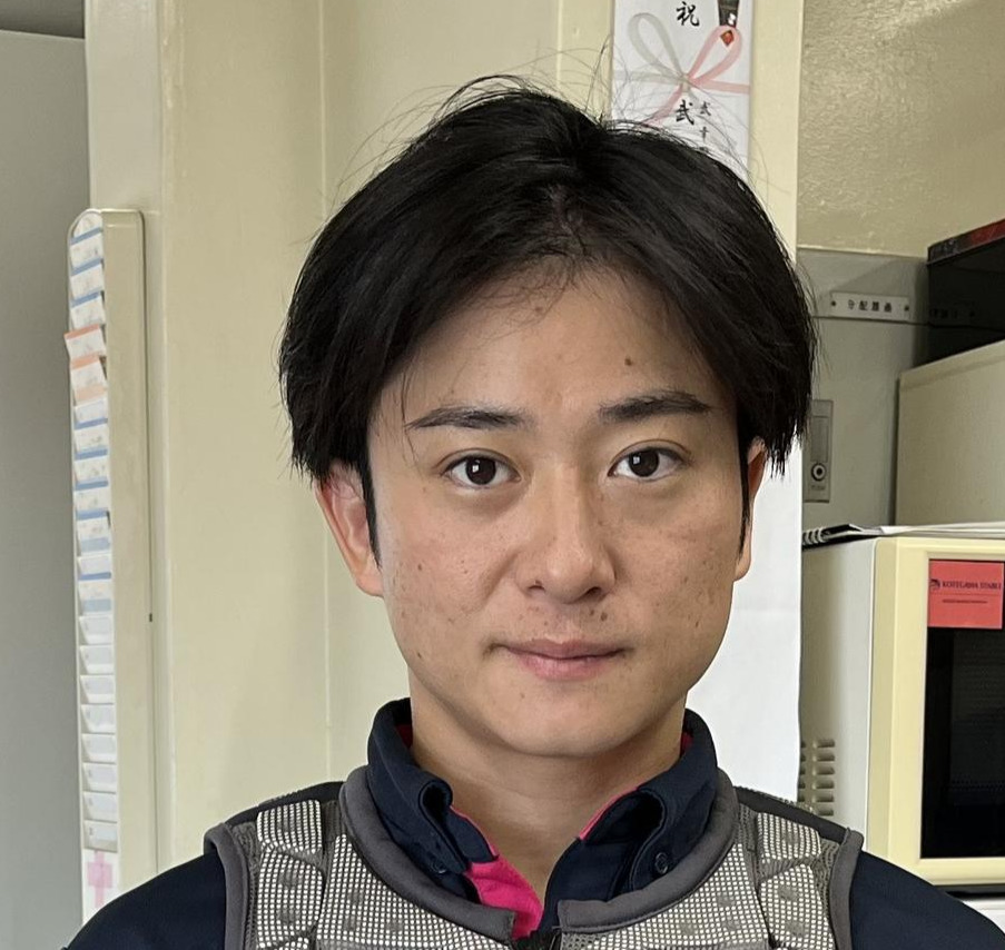 調教終わりの菅原隆一騎手