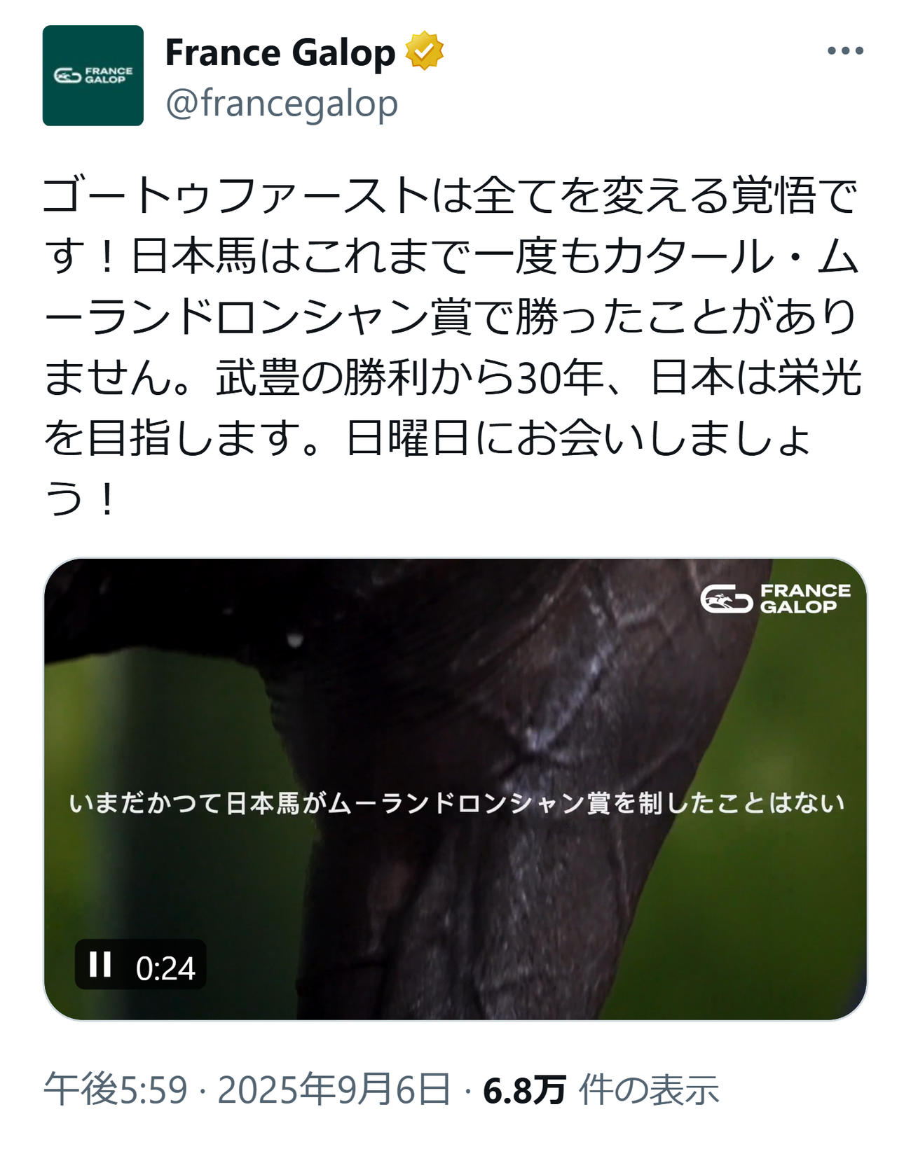 フランスギャロのXから