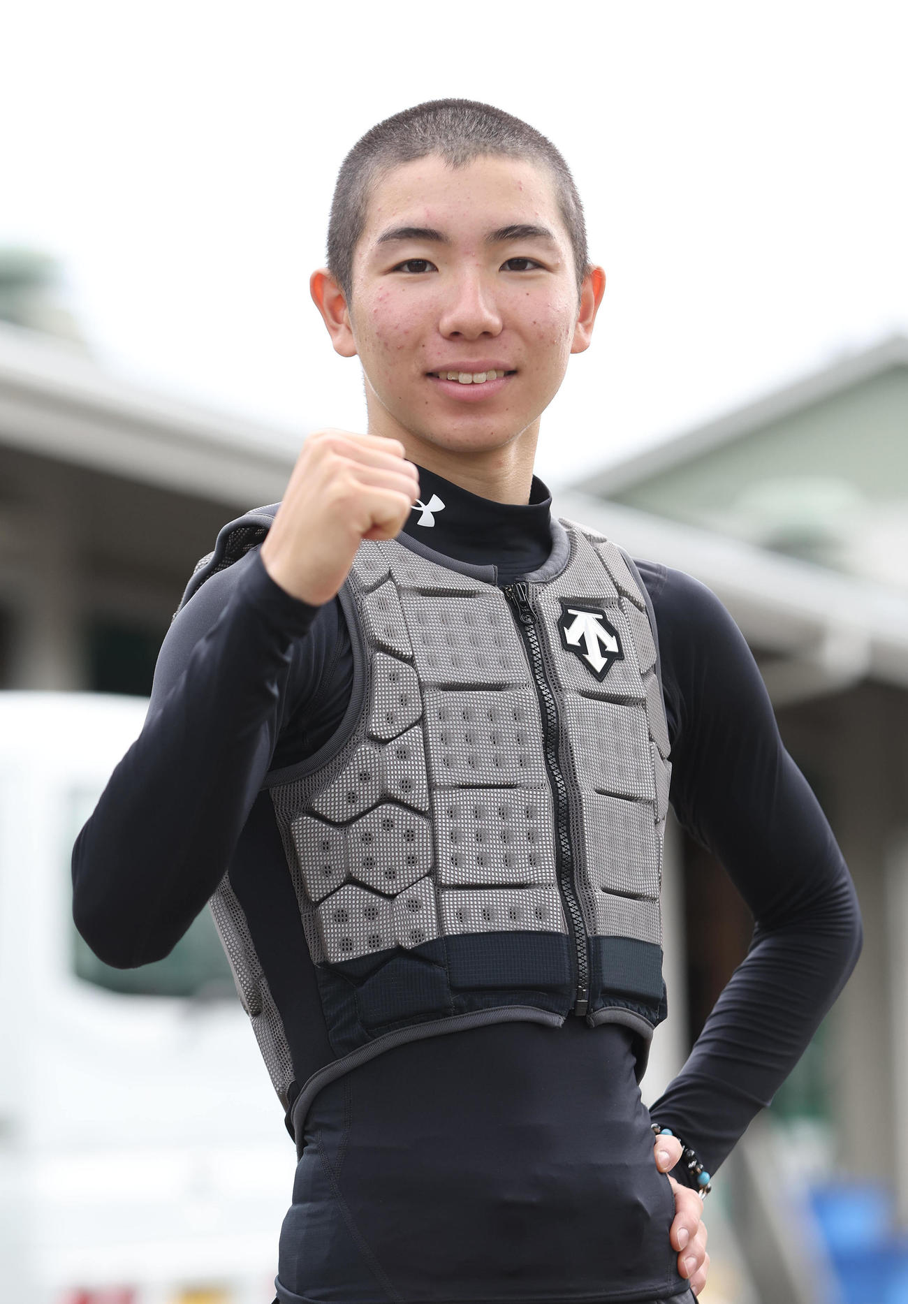 アイサンサンとローズSに挑む田山騎手（撮影・白石智彦）
