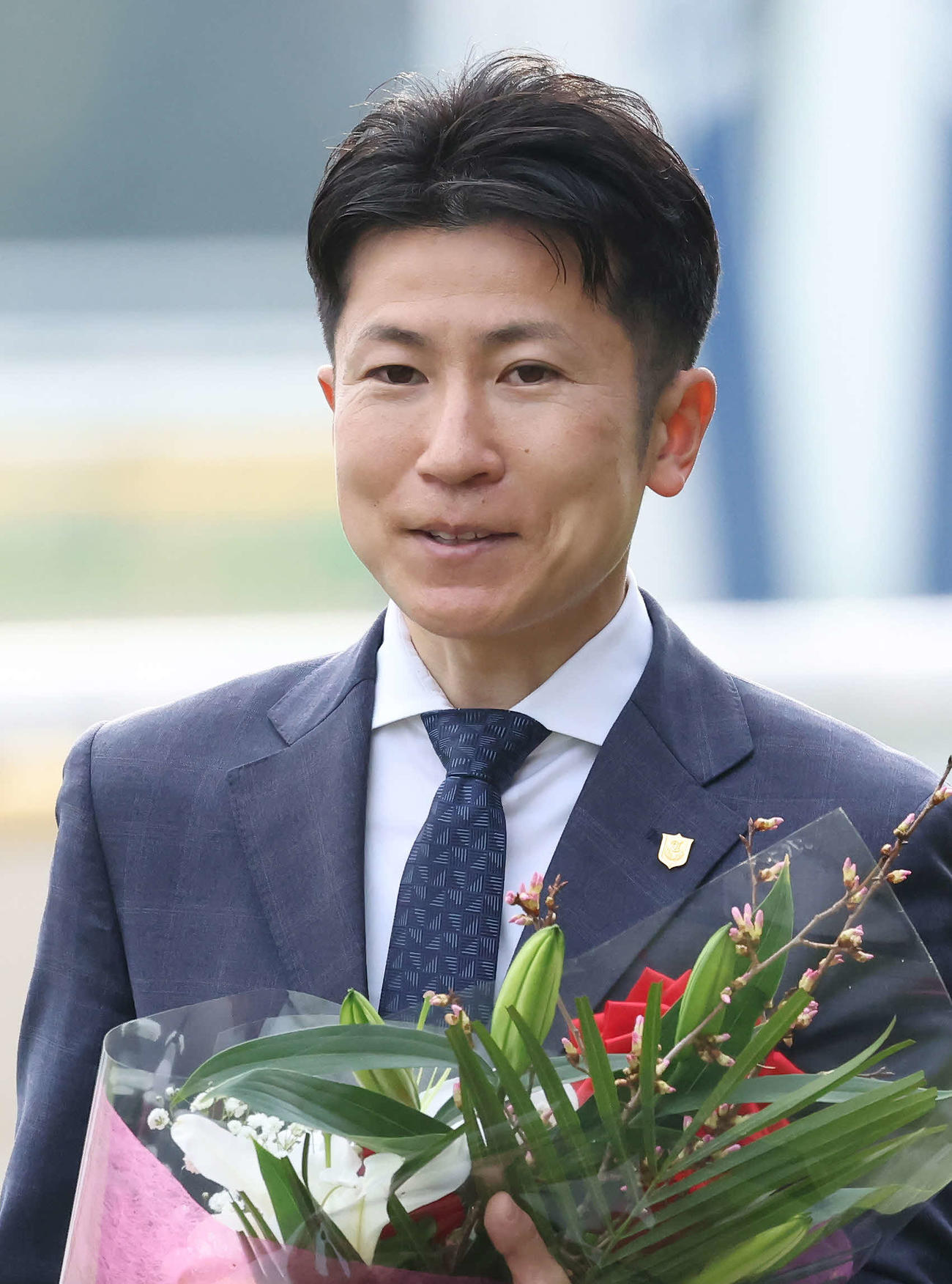 田中博康調教師（2023年2月撮影）