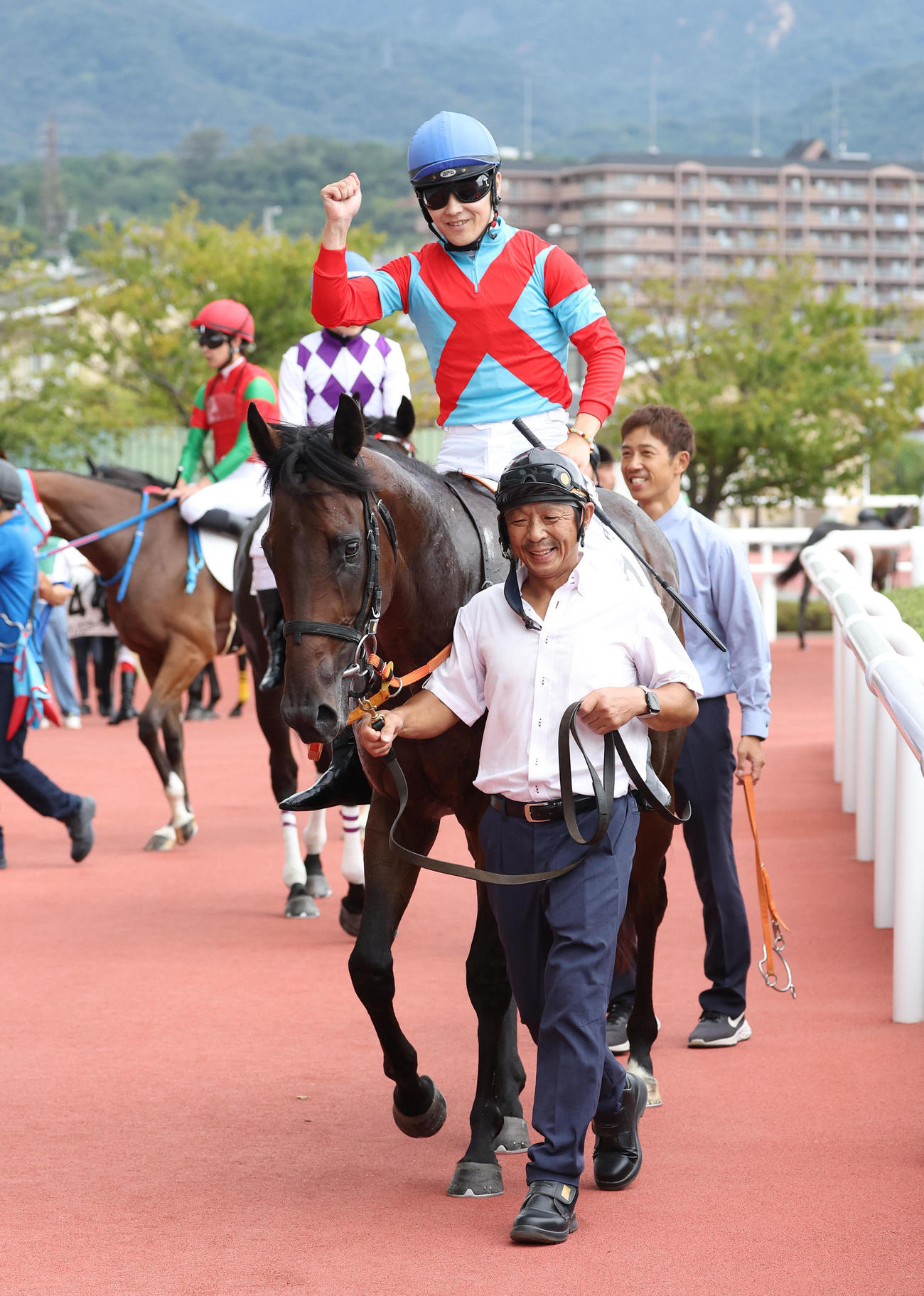 阪神5R、新馬戦を制したグッドピース（撮影・白石智彦）