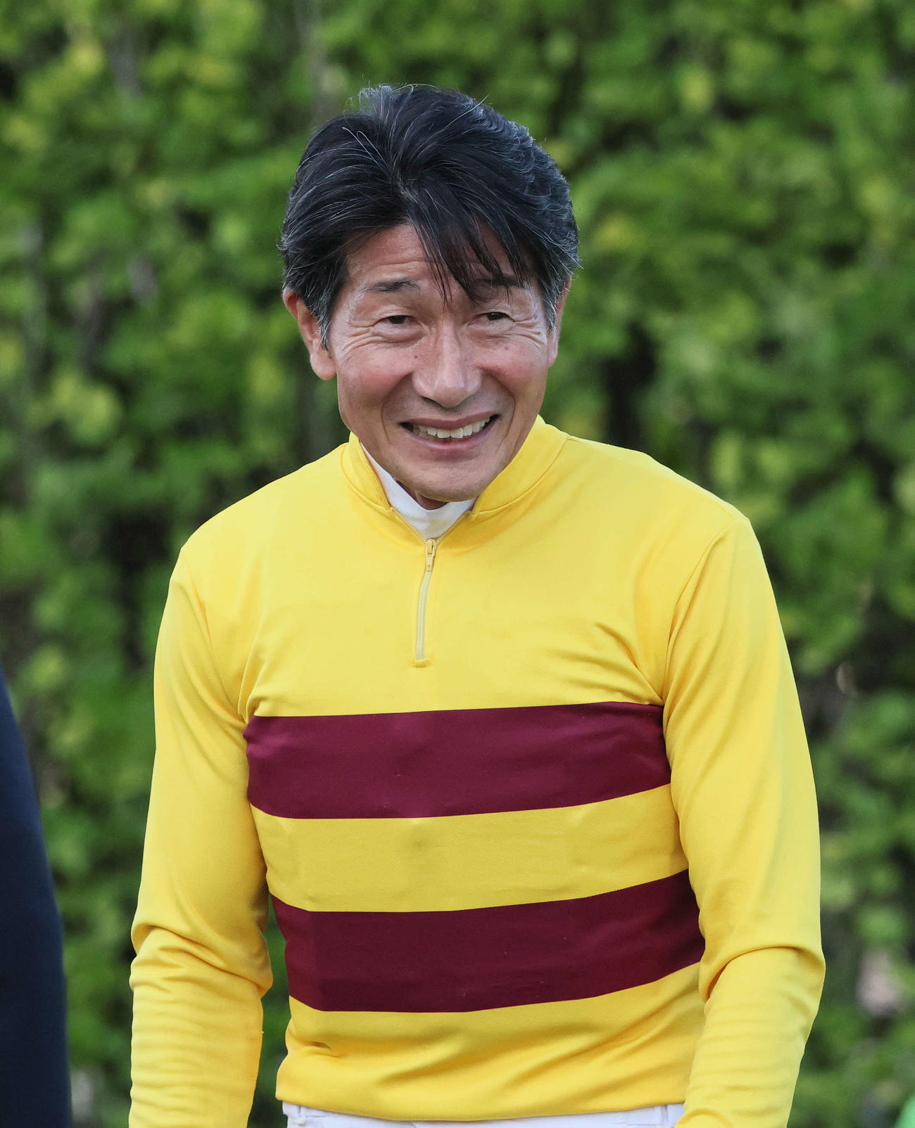 秋風Sをピースワンデュックで制して最年長勝利記録を更新した柴田善騎手（撮影・丹羽敏通）