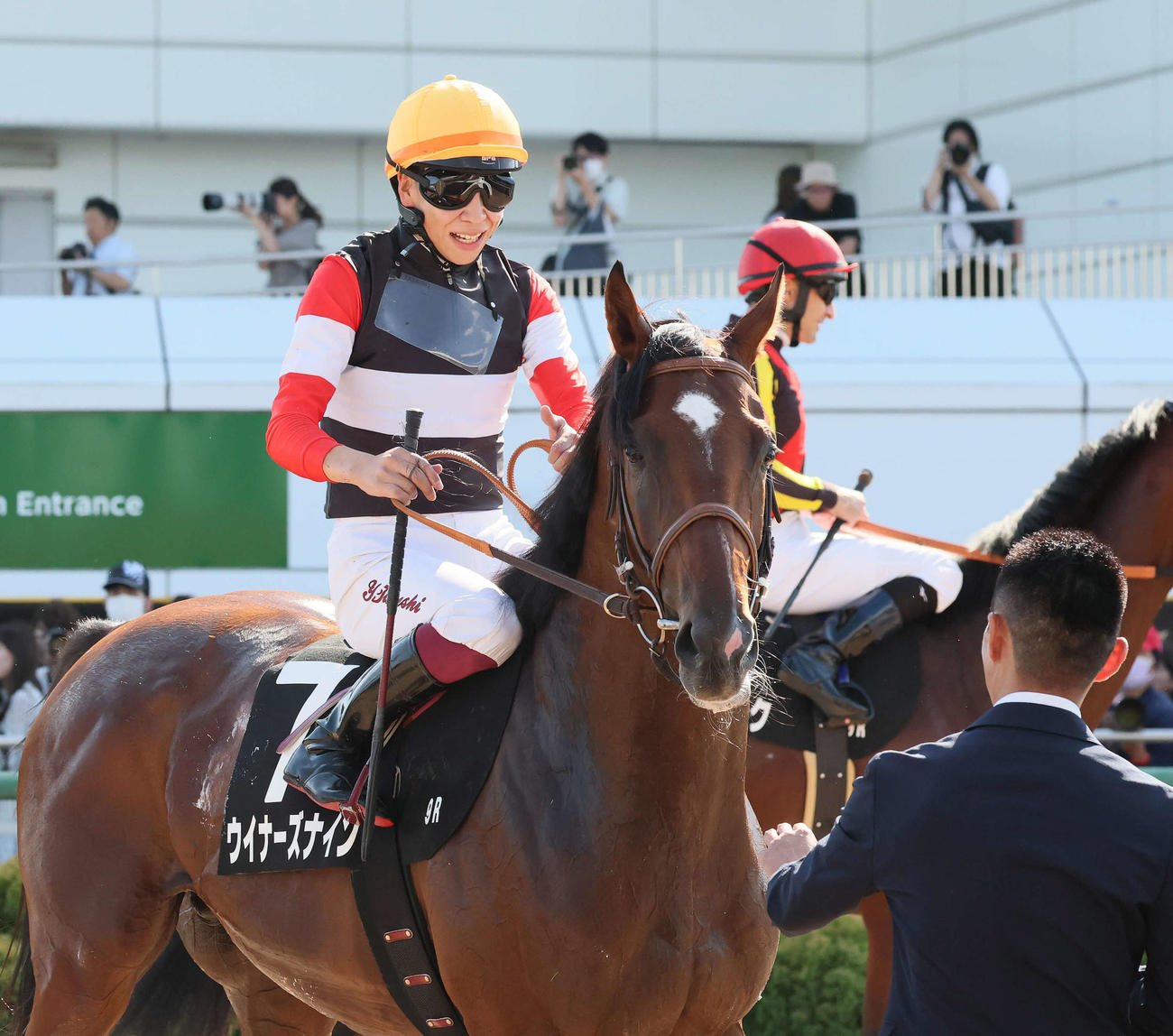 中山9R、芙蓉Sを制したウイナーズナインと横山武騎手（撮影・丹羽敏通）
