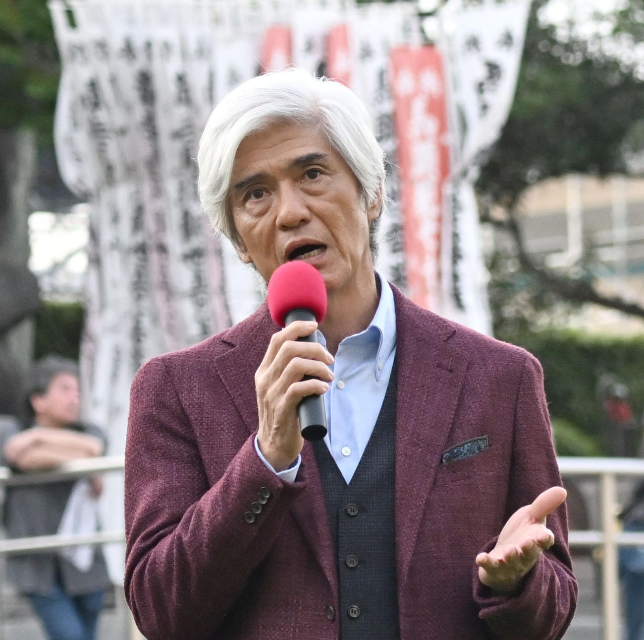 トークショーを行った佐藤浩市（撮影・千葉一成）