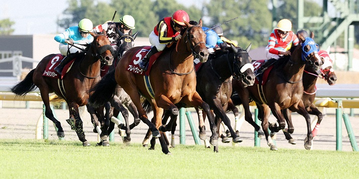 府中牝馬Ｓを制したブレイディーヴェーグ＝2024年10月14日＝東京競馬場