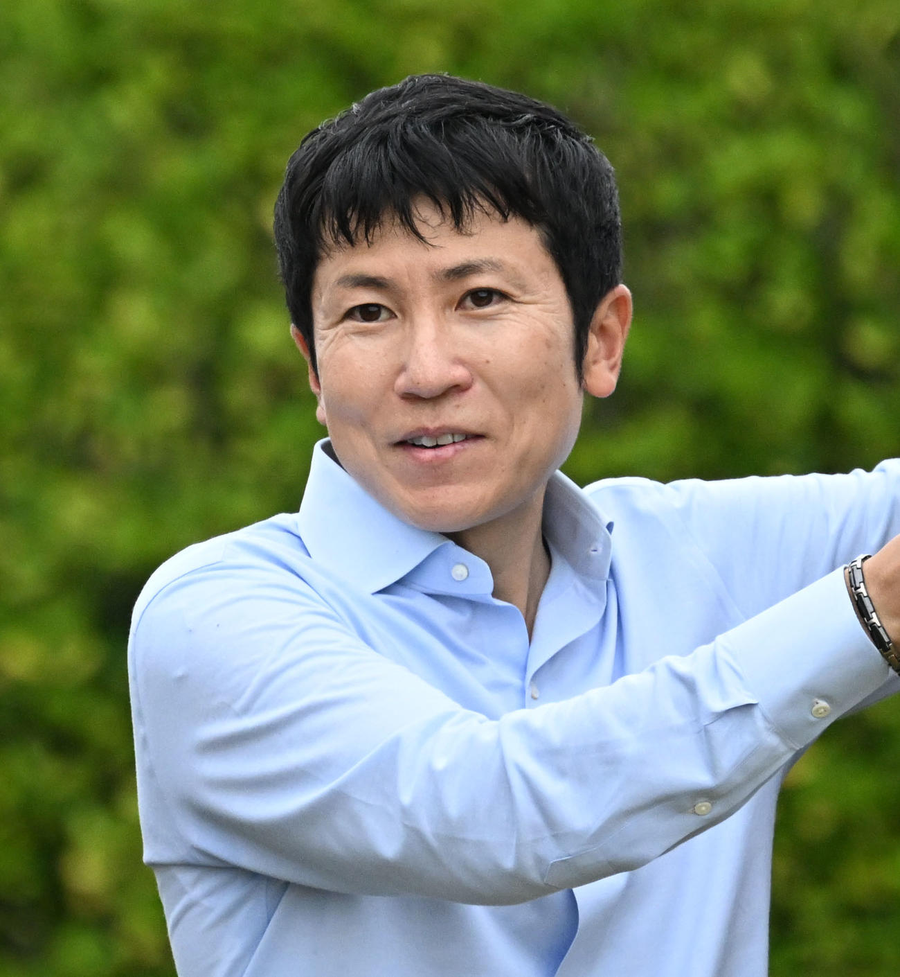 アロヒアリイを管理する田中博康調教師（2025年9月撮影）