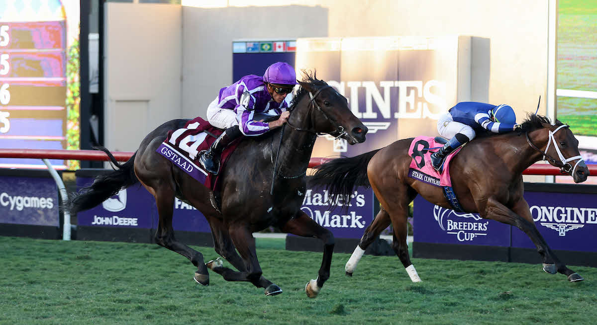 2着の木村和士騎手（右）（C）Tim Sudduth／Eclipse Sportswire／Breeders Cup
