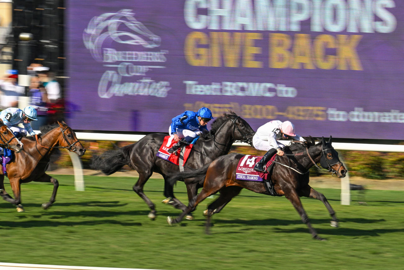 豪快な差し切りを決めたエシカルダイヤモンド（C）Bentley　Breland／Eclipse　Sportswire／Breeders　Cup
