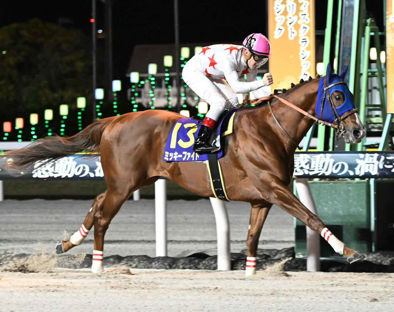 JBCクラシックを制したミッキーファイトとルメール騎手（撮影・千葉一成）