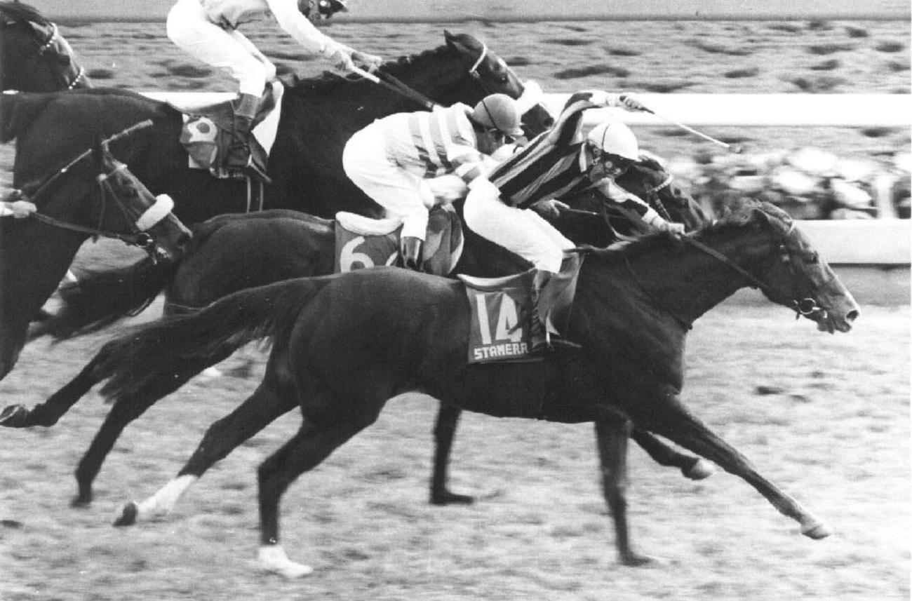 83年、第3回ジャパンカップを制したスタネーラ（手前）
