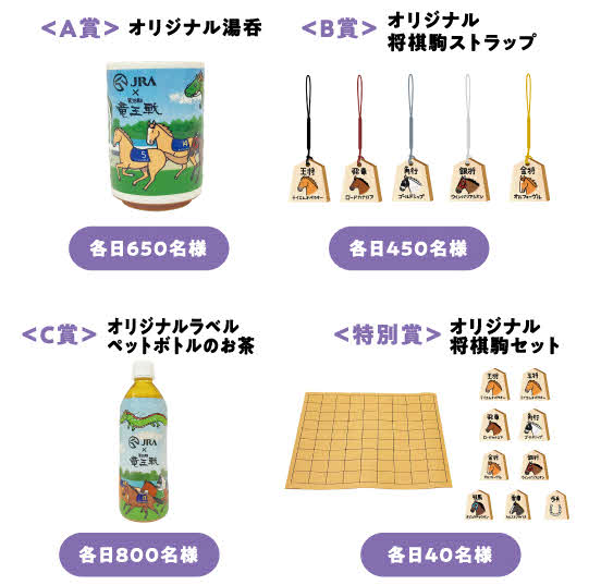 竜王戦×JRAコラボグッズ（JRAホームページより）