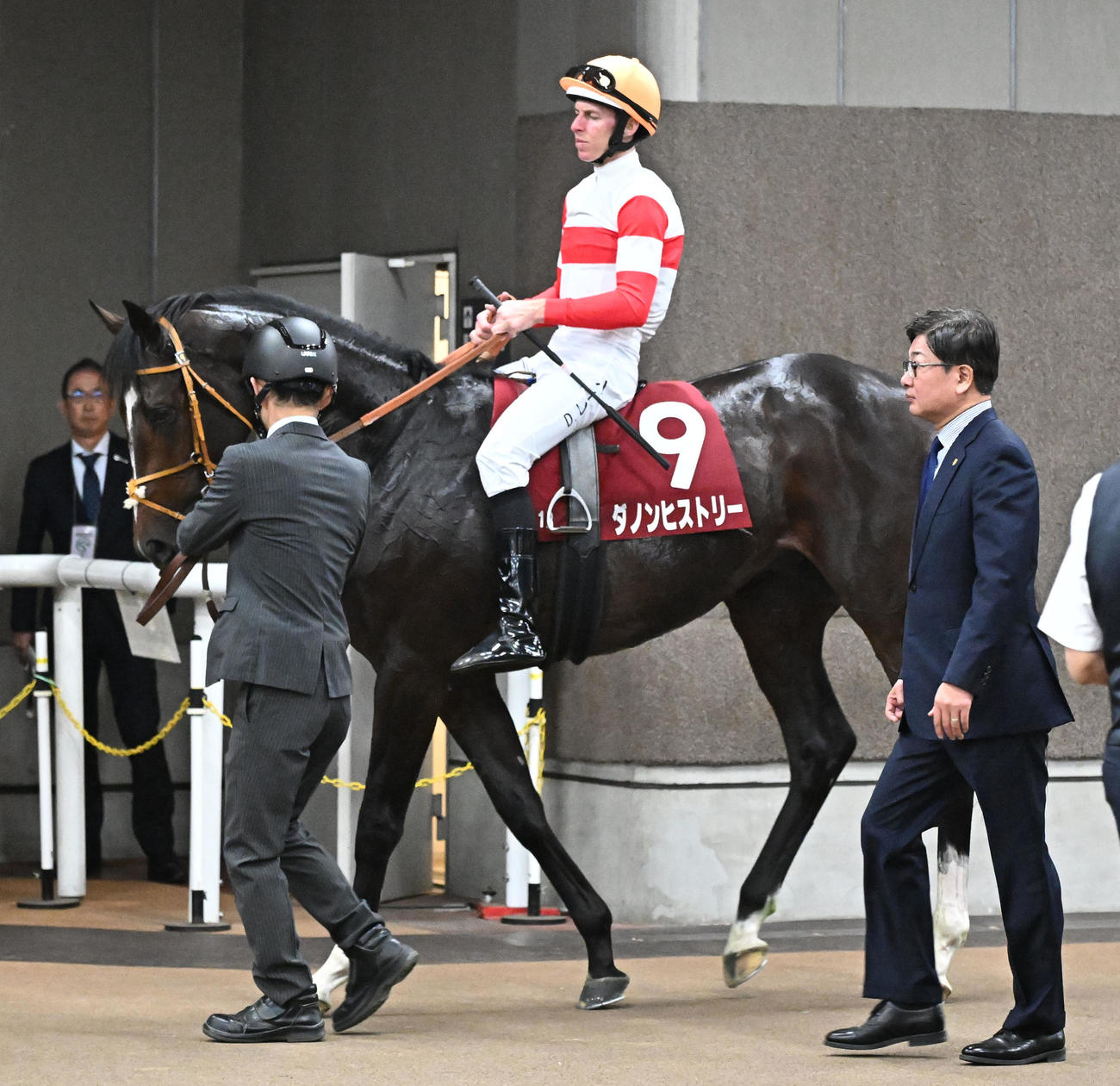 東京スポーツ杯2歳Sで7着に敗れたレーン騎手鞍上のダノンヒストリー（撮影・千葉一成）