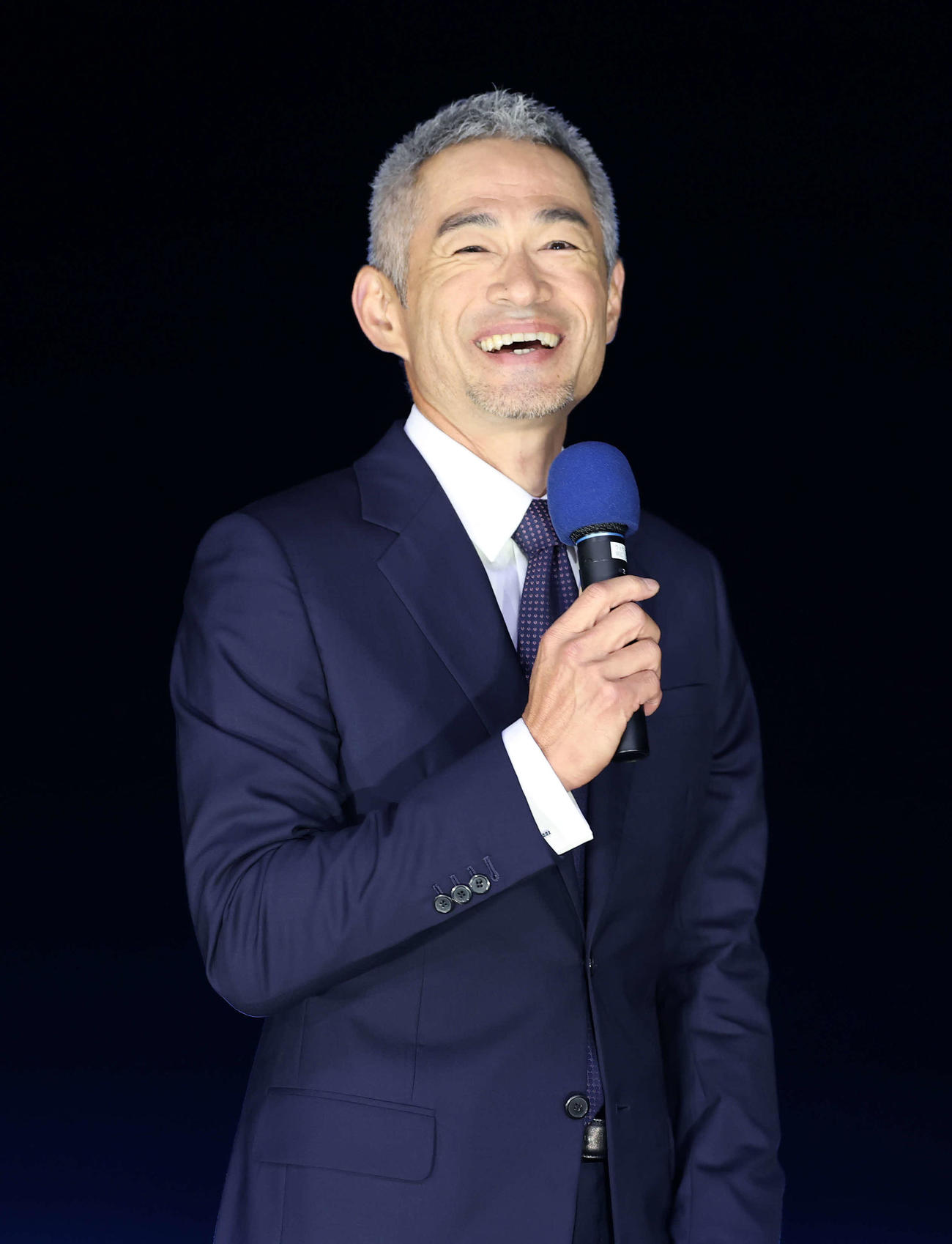 トークショーに臨むイチロー氏（撮影・鈴木正人）