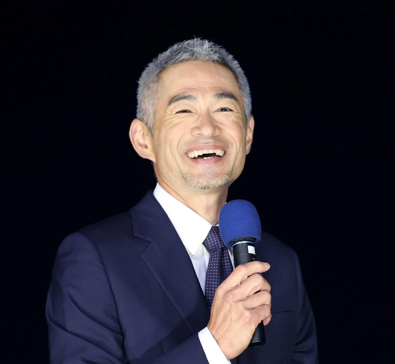 トークショーに臨むイチロー氏（撮影・鈴木正人）