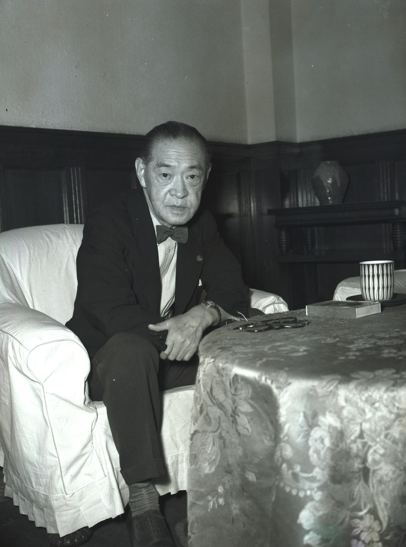 中央競馬会第2代理事長の有馬頼寧氏（1955年9月撮影）