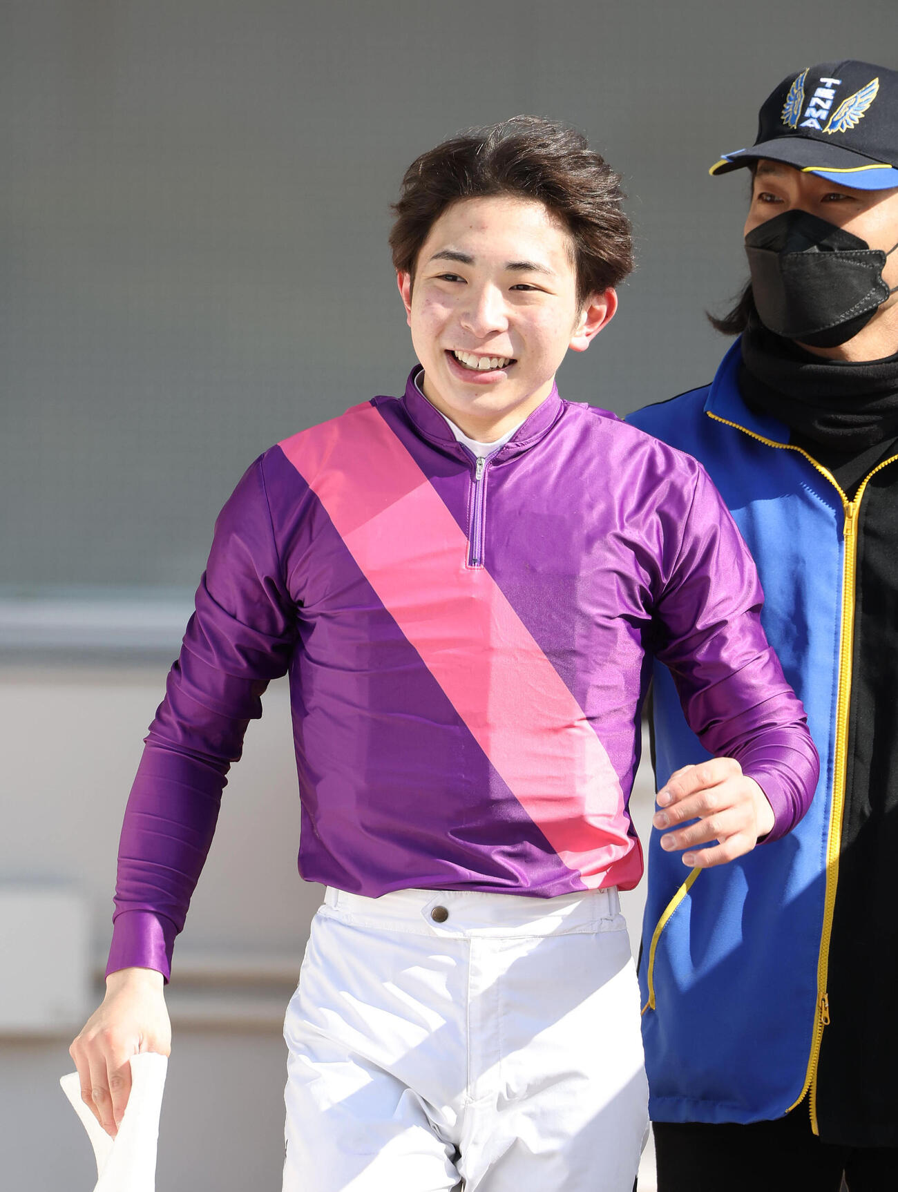 カシノリアーナで小倉6Rを勝利し笑顔を見せる橋木騎手（撮影・白石智彦）