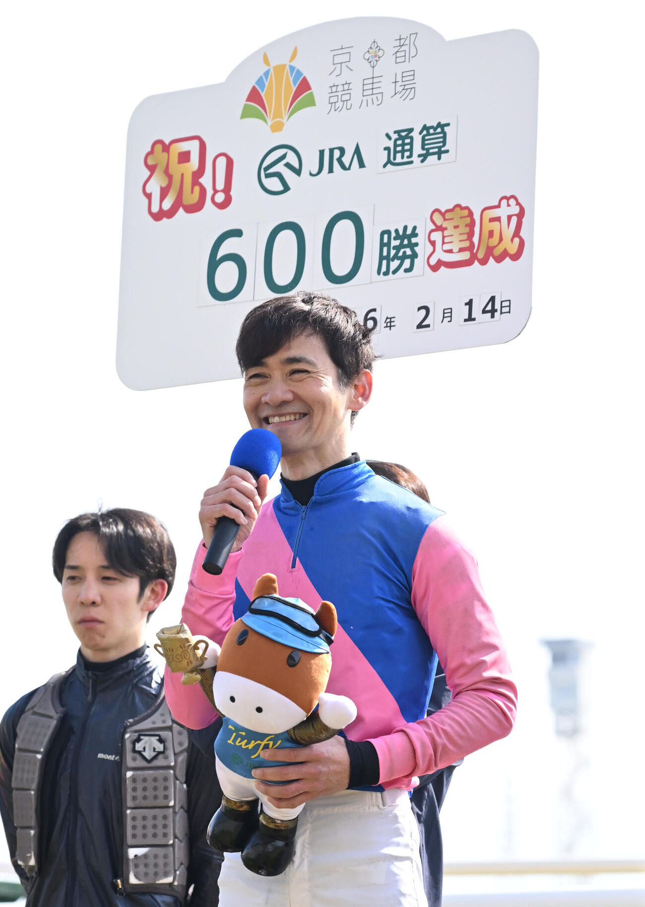 JRA通算600勝を達成した太宰啓介騎手（撮影・石井愛子）