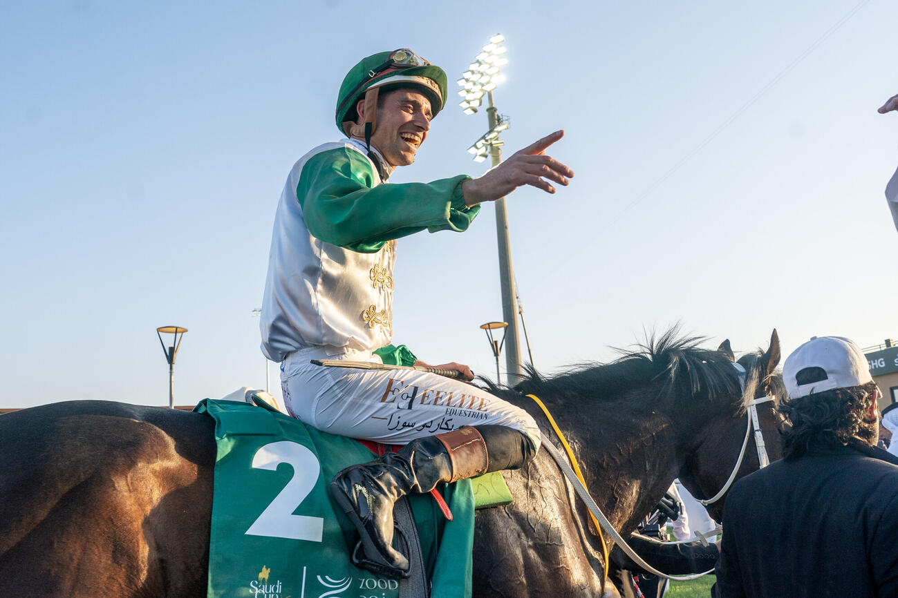 サウジダービーを制したアルハラム（Ｃ）Jockey Club of Saudi Arabia / Mathea Kelley