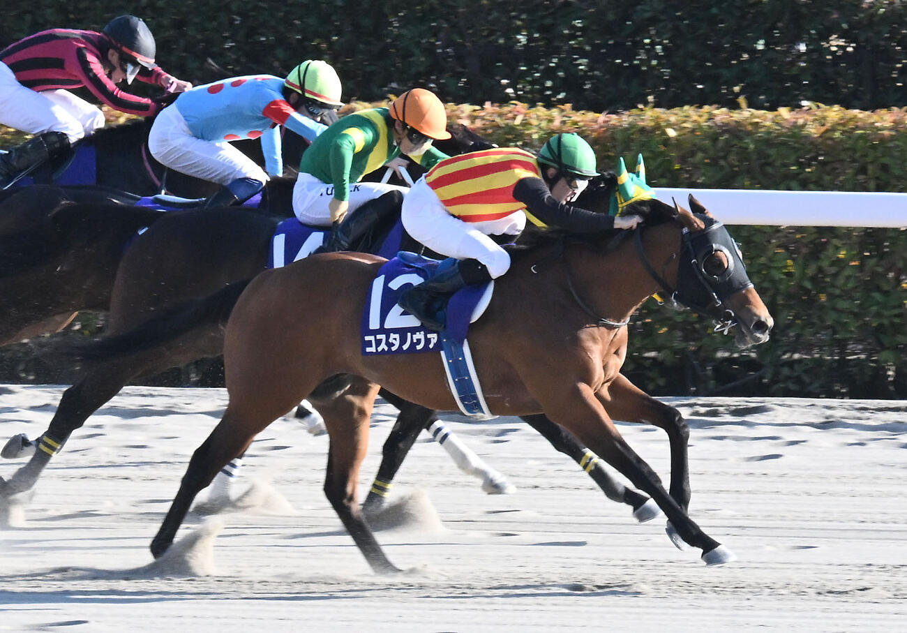 フェブラリーSを制したコスタノヴァとルメール騎手（右）（撮影・千葉一成）