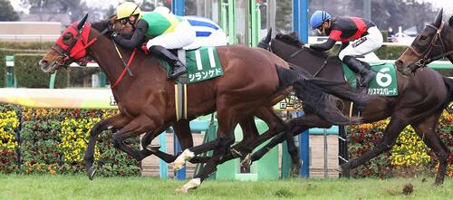 中山牝馬ステークスを制したシランケド＝2025年3月8日