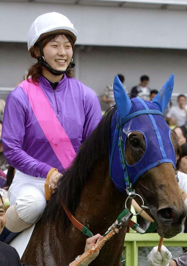 騎手時代の前原玲奈助手（2003年撮影）