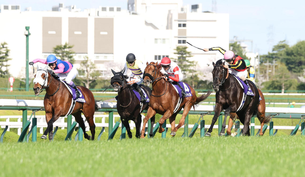 クロワデュノール（右）が制した大阪杯（撮影・白石智彦）