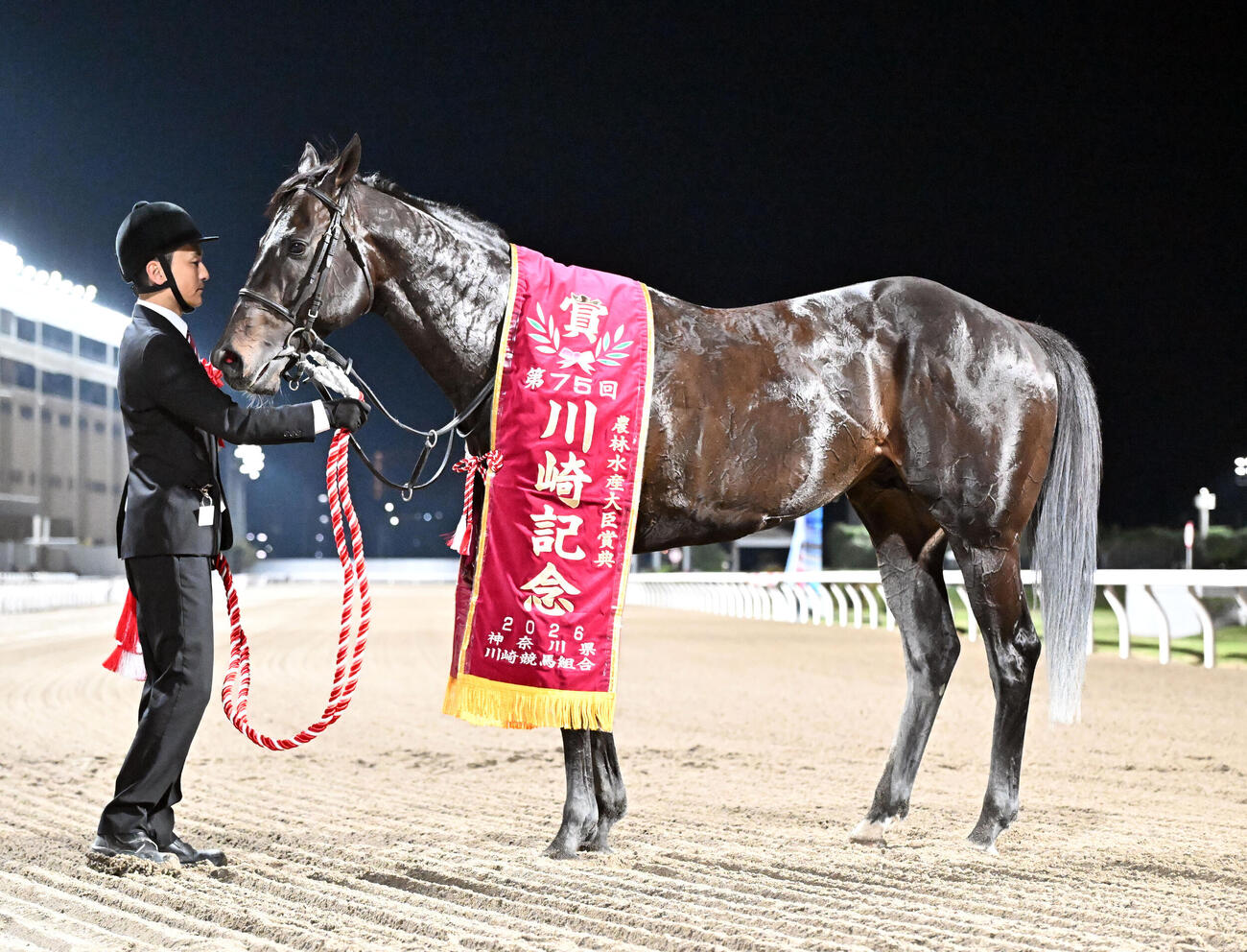 第75回川崎記念を西村淳騎手で制したカゼノランナー（撮影・千葉一成）