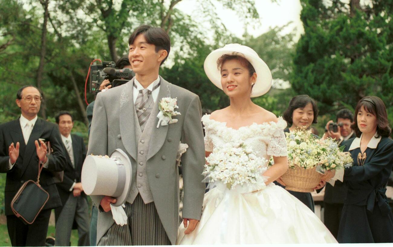 95年、タレント・佐野量子さんと結婚式を挙げた武豊騎手