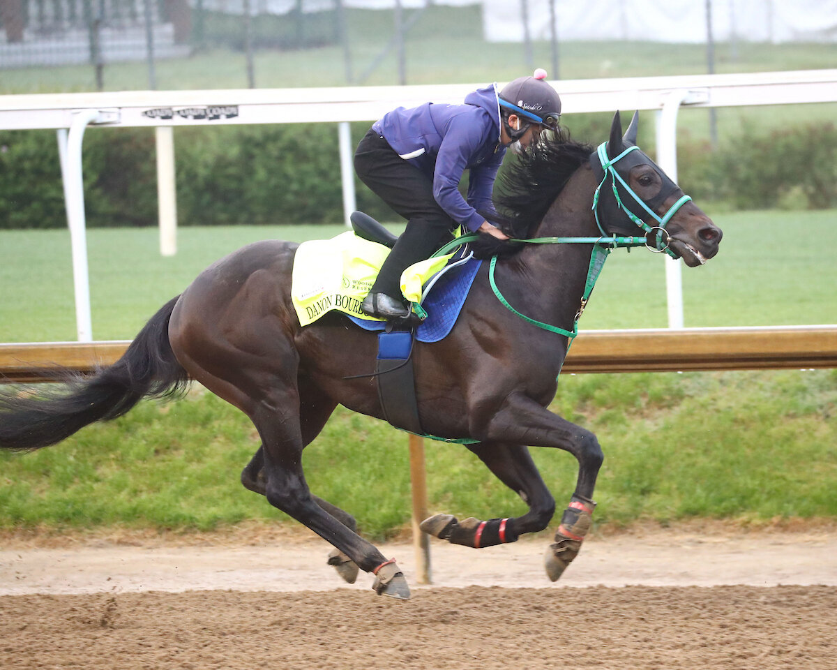 チャーチルダウンズ競馬場で調整するダノンバーボン（C）COADY MEDIA