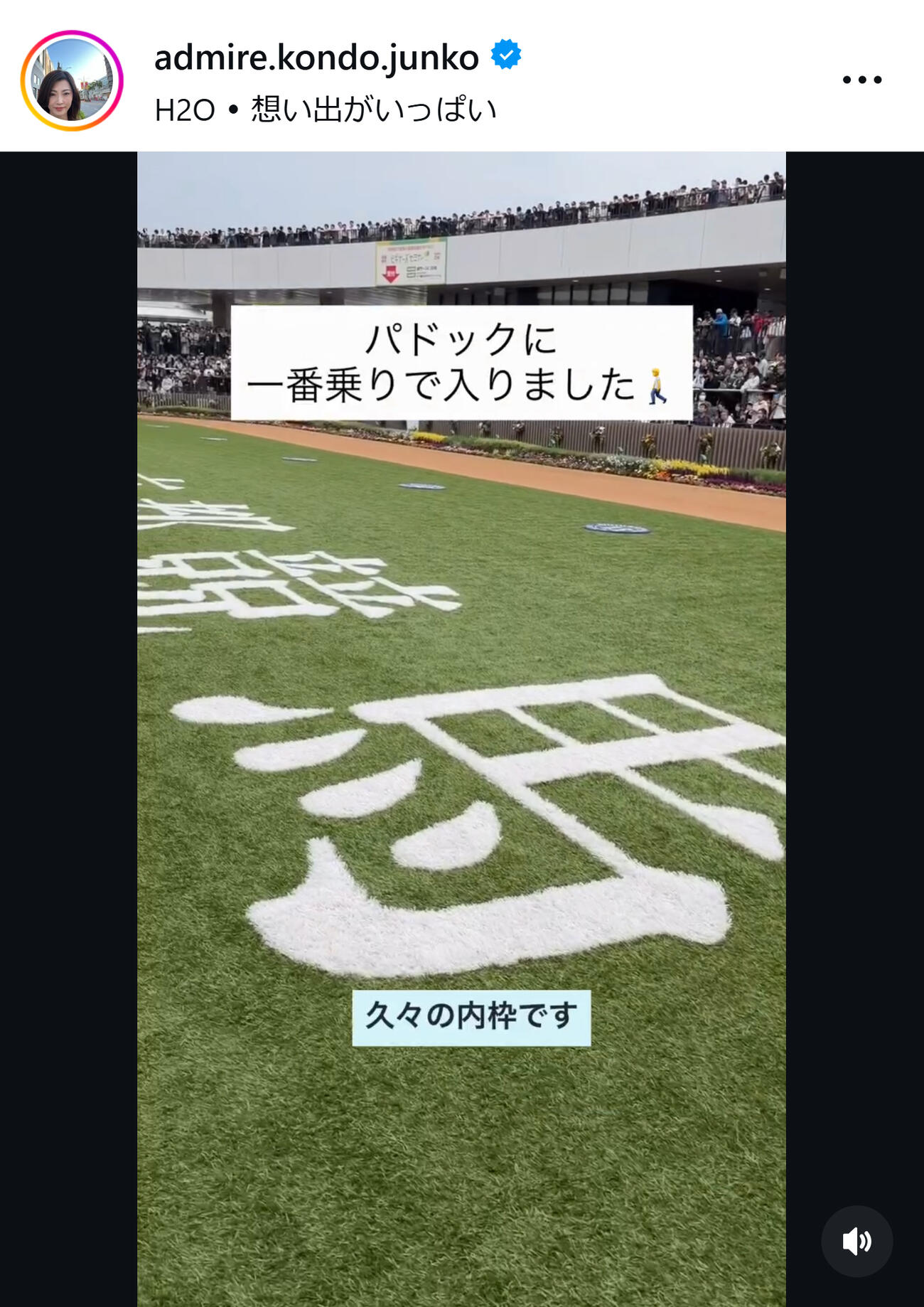 アドマイヤ近藤旬子オーナーのインスタグラムから